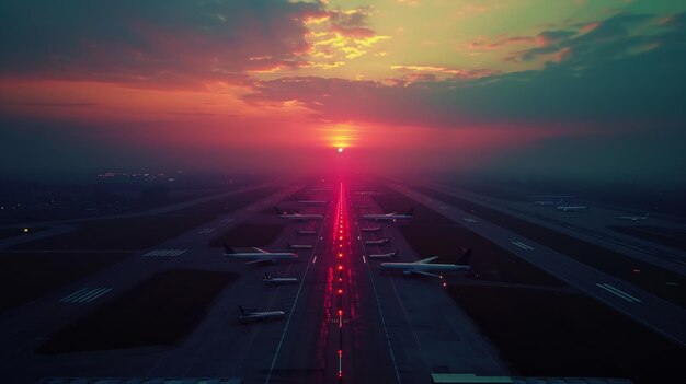 airport top arial dron viewtravel concept