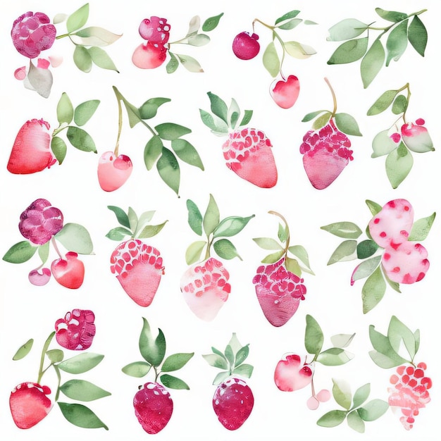 Akwarel Berry Clipart