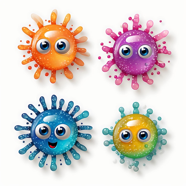 Zdjęcie akwarel glitter glue pom poms googly eyes pipe cleaners sparkling a clipart na białej koszulce bg