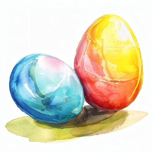 Akwarel jaj na Wielkanoc