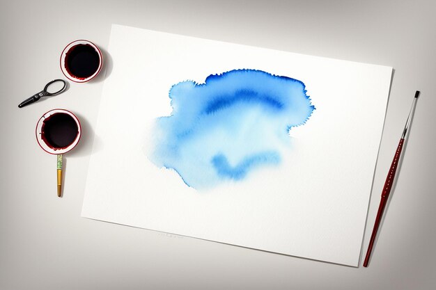 Zdjęcie akwarel spray ink smudge styl chiński element projektowania malarstwa atramentowego tapeta tła