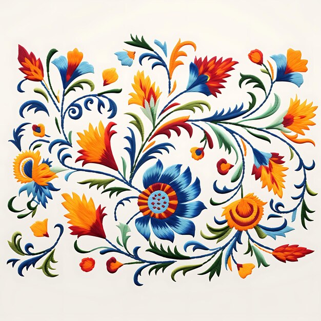 Akwarel Uzbek Suzani Rug Broderowany wzór kwiatowy Diagonalny dywan Clipart T-shirt wzór