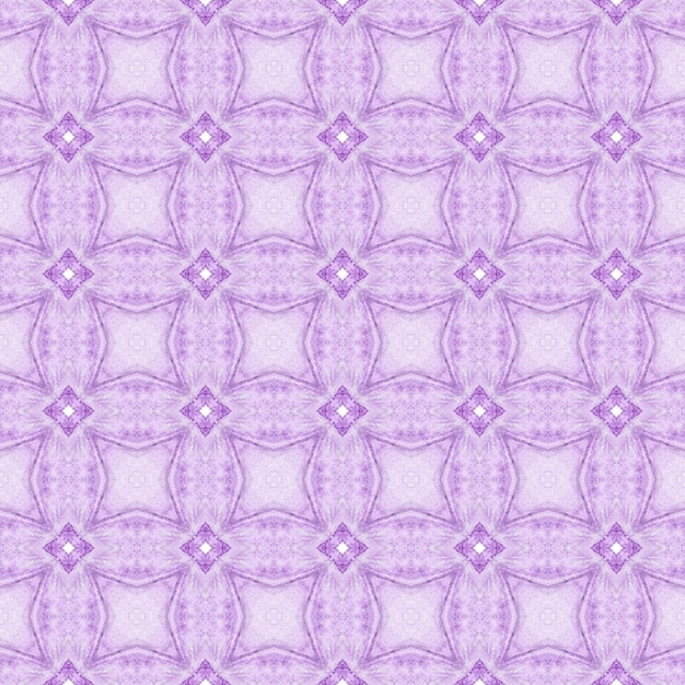 Akwarela ikat powtarzające się obramowanie płytek. Fioletowy symetryczny letni wzór boho chic. Porywający nadruk na tekstyliach, tkanina na stroje kąpielowe, tapeta, opakowanie. Ikat powtarzający się projekt stroju kąpielowego.
