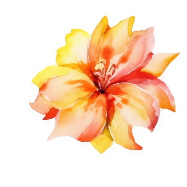 Akwarela Kwiat Akwarela Kolor kwiatowy kolorowy graficzny img Akwarela Obraz z białym tłem