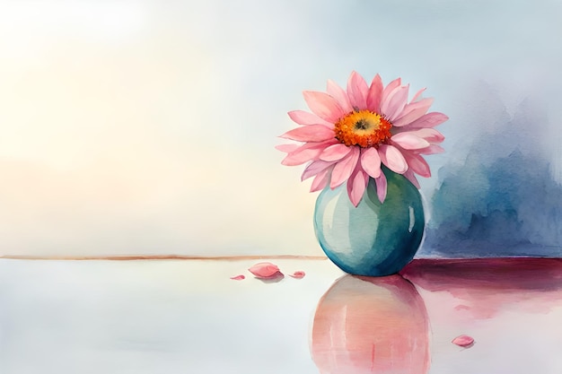 Zdjęcie akwarela malarstwo kwiaty