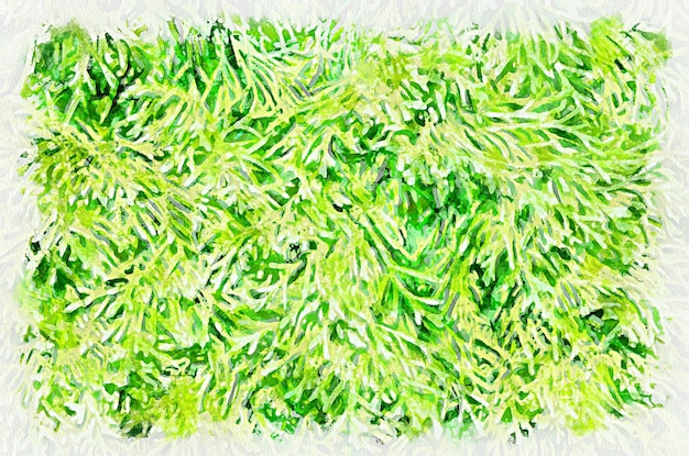 Akwarela malarstwo natura abstrakcyjne tło choinki Nowoczesna cyfrowa imitacja sztuki ręcznie malowanej barwnikiem aquarells