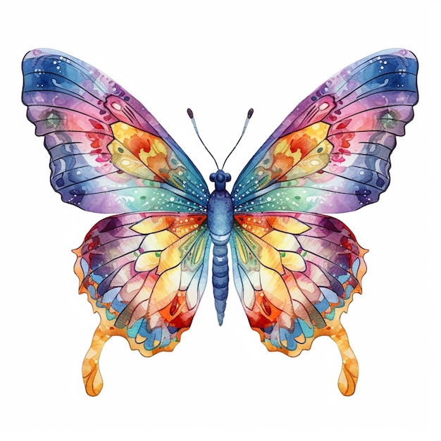 Akwarela motyla autorstwa artysty michelle generative ai