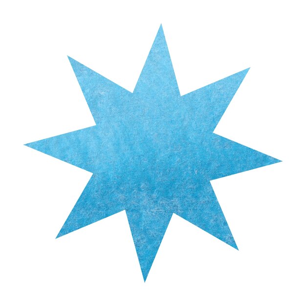 Zdjęcie akwarela prosta niebieska gwiazda niebiański element projektu abstrakcyjna ilustracja na na białym tle
