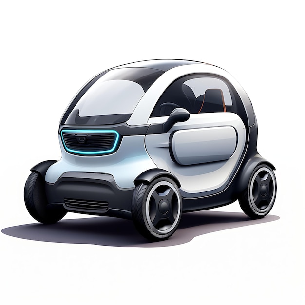 Akwarela przedstawiająca elegancką i futurystyczną koncepcję kreatywną Mini Mobility Transport przyszłości