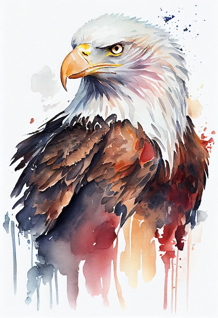 Akwarela przedstawiająca orła