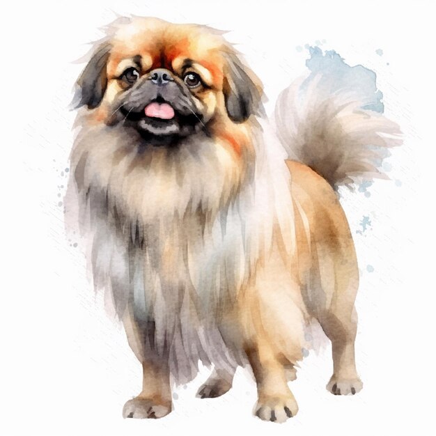 Akwarela psa rasy shih tzu