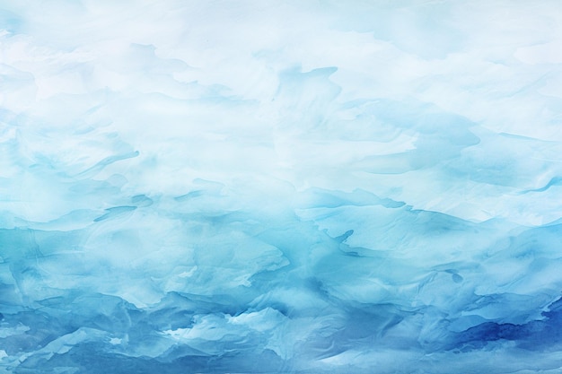 Zdjęcie akwarela, ręczna farba, niebieskie tło oceanu
