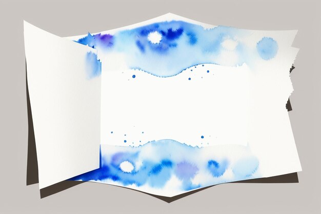 Zdjęcie akwarela rozchlapać atrament niebieski obraz tła piękny kolor farby rozmazywanie efekt proste tło