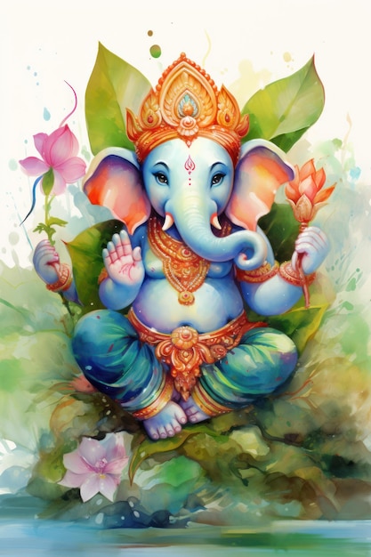 Akwarela Shree Ganesha