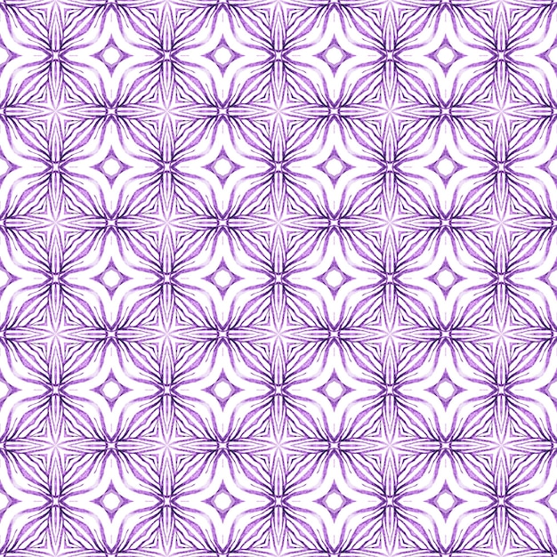 Akwarela wzór w jodełkę Fioletowy rzadki boho chic letni projekt Zielona geometryczna jodełkowa akwarela obramowanie Tekstylny gotowy piękny nadruk na stroje kąpielowe Tkanina do pakowania tapet