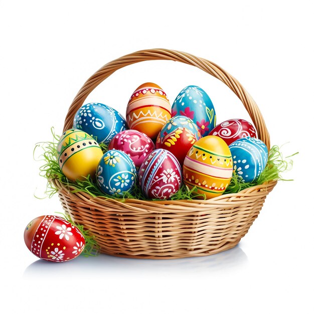 akwarelowy bezszwowy wzór z kolorowymi jajkami wielkanocnymi na białym tle malowane jajka wielkanocne