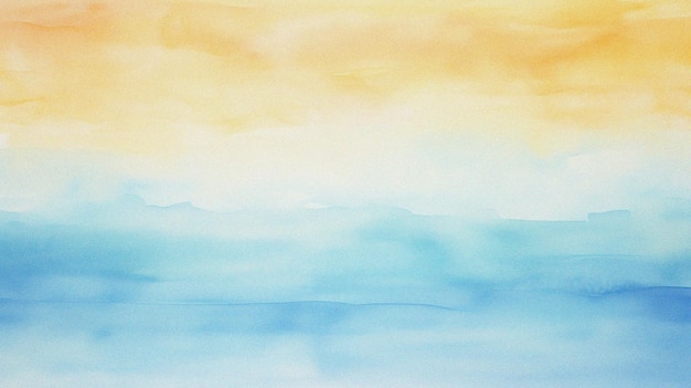 akwarelowy obraz abstrakcyjnego horyzontu oceanu, zachodu słońca, wzoru tła