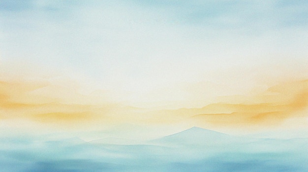 akwarelowy obraz abstrakcyjnego horyzontu oceanu, zachodu słońca, wzoru tła