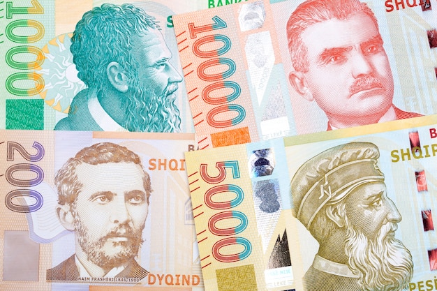 Albańskie Pieniądze Leke Nowa Seria Banknotów