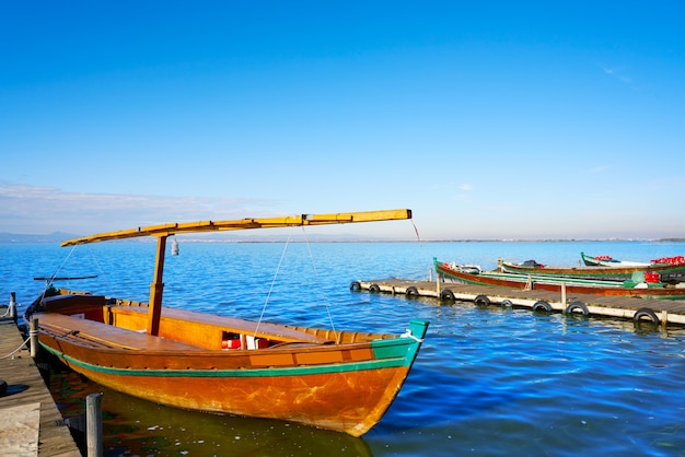 Albufera Z Walencji łodzi Na Jeziorze