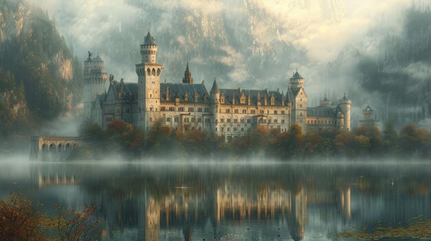Zdjęcie album zdjęciowy architektury zamku pełen królewskich wibracji i majestatycznych momentów