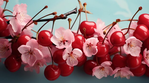 Zdjęcie album zdjęciowy owoców wiśni pełen świeżych wibracji i soczystej chwili dla miłośników owoców
