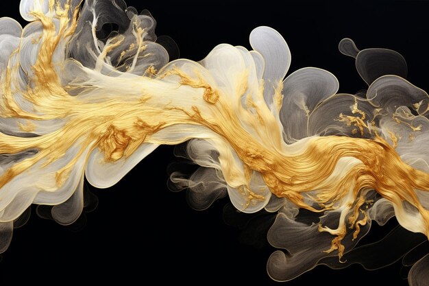 Zdjęcie alchemia elementów podwodna symfonia w złocie białym i czarnym