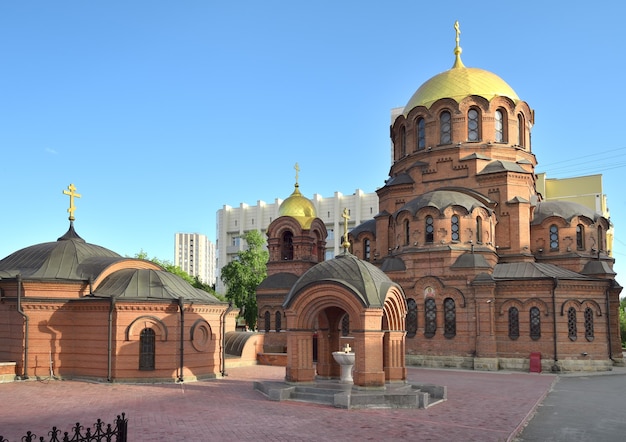 Aleksandra Newskiego w Nowosybirsku Cerkiew w rosyjskim stylu bizantyjskim