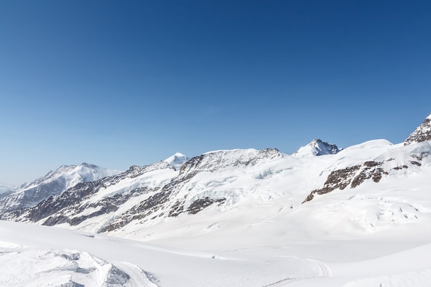 Zdjęcie aletsch lodowiec w jungfraujoch, alpy, szwajcaria