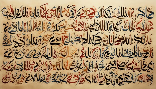 alfabet arabski pisany ręcznie w starej gazecie