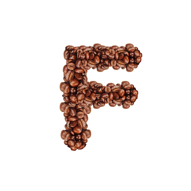 Alfabet od A do Z z ziaren kawy