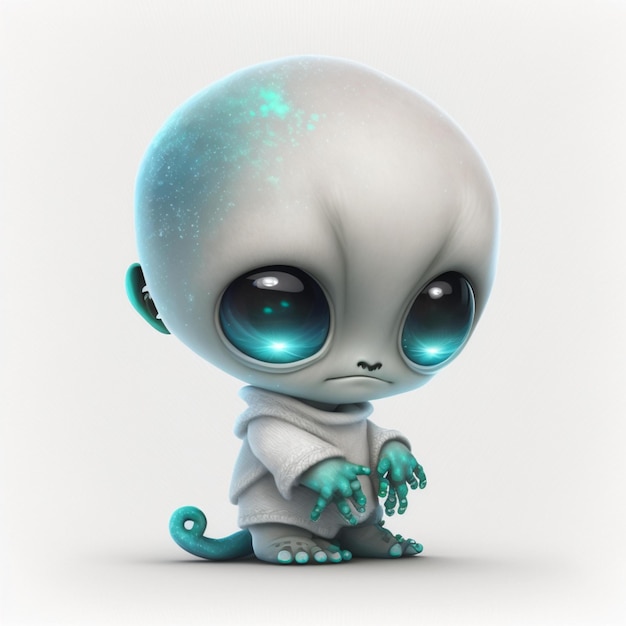 Alien Chibi abstrakcyjna galaktyka akwarela hiperrealistyczna 23