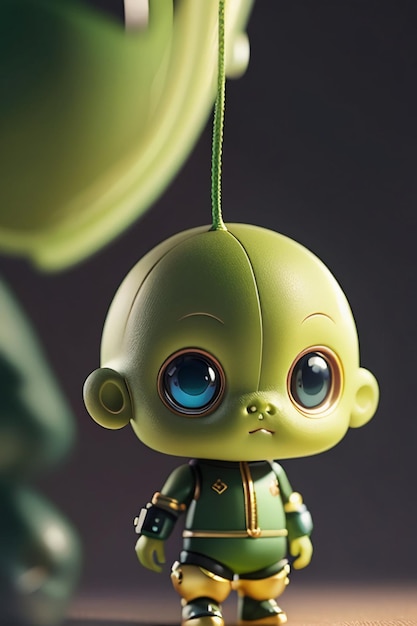 Alien dzieciak postać modelowanie obrazu postać z kreskówki anime tapeta tło modelowanie 3D