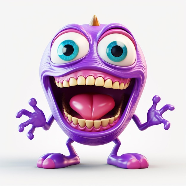 Alien Monster emoji na białym tle wysokiej jakości 4k hd