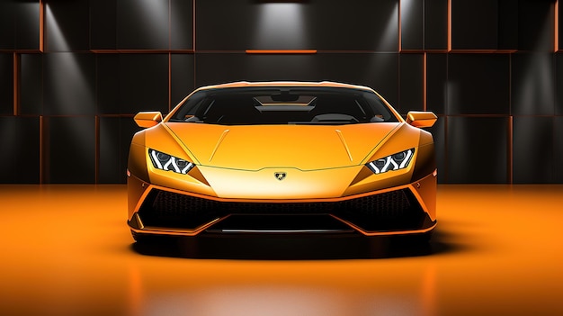 Almaty Kazachstan Lamborghini Huracan luksusowy stylowy samochód sportowy na ciemnym czarnym tle