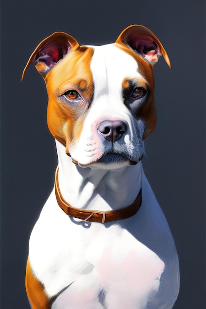 American Staffordshire Terrier pies portret ilustracja generatywna ai