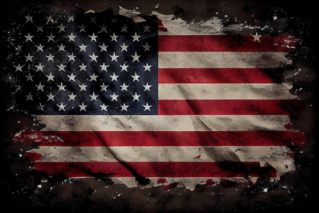 Ameryka Stany Zjednoczone transparent tło w kolorach amerykańskiej flagi Generative Ai