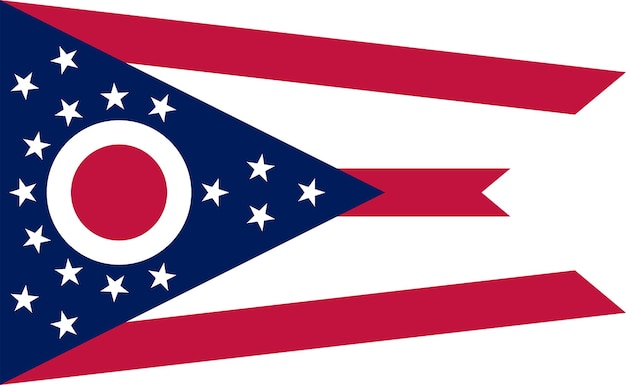 Amerykańska flaga stanu Ohio tło Ilustracja Tekstura