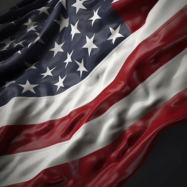 Amerykański Dzień Niepodległości zbliżenie tło flaga amerykańska