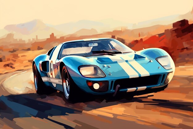 Amerykański samochód wyścigowy Ford GT40 na nagrodach White Night Custom Awards