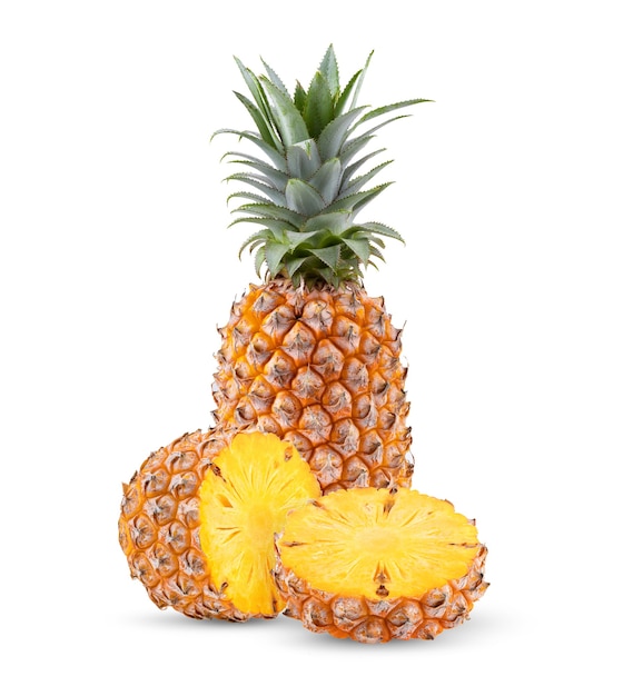 Ananas na białym tle