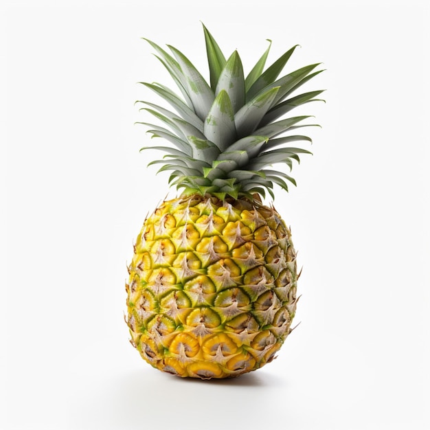 Ananas z białym tłem wysokiej jakości ultra