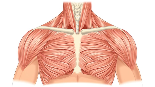 Zdjęcie anatomia człowieka pokazująca mięśnie międzybrzeżne