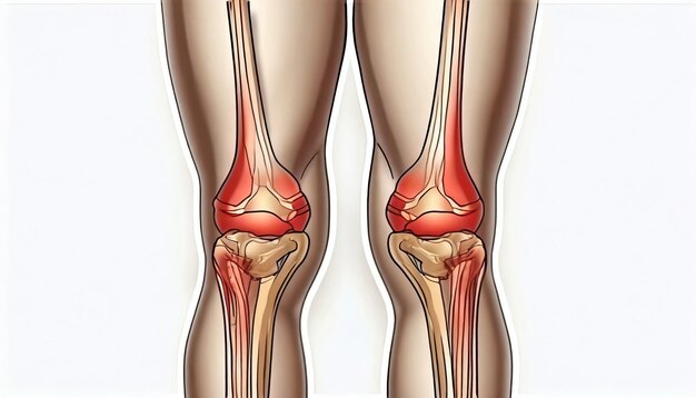 Zdjęcie anatomia i patologia złamanego kolana generatywna sztuczna inteligencja