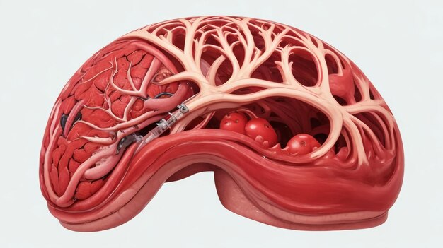 Zdjęcie anatomia ludzkiego mózgu dla koncepcji medycznej ilustracja 3d