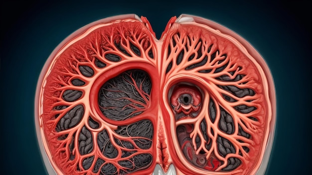 Zdjęcie anatomia ludzkiego mózgu dla koncepcji medycznej ilustracja 3d
