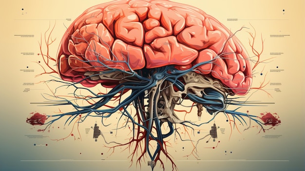 Zdjęcie anatomia mózgu człowieka biologia narządów układ ciała opieka zdrowotna