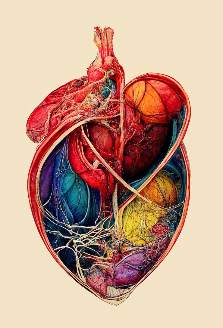 Zdjęcie anatomia serca i układu krążenia