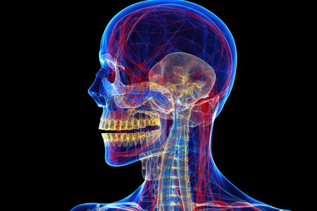 Zdjęcie anatomiczne wgląd w esencję ludzkiej fizjologii generatywna sztuczna inteligencja