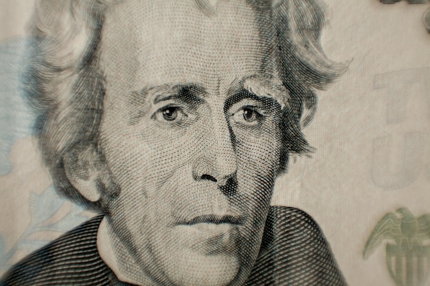 Andrew Jacksons przedstawiony na Dollar Bill